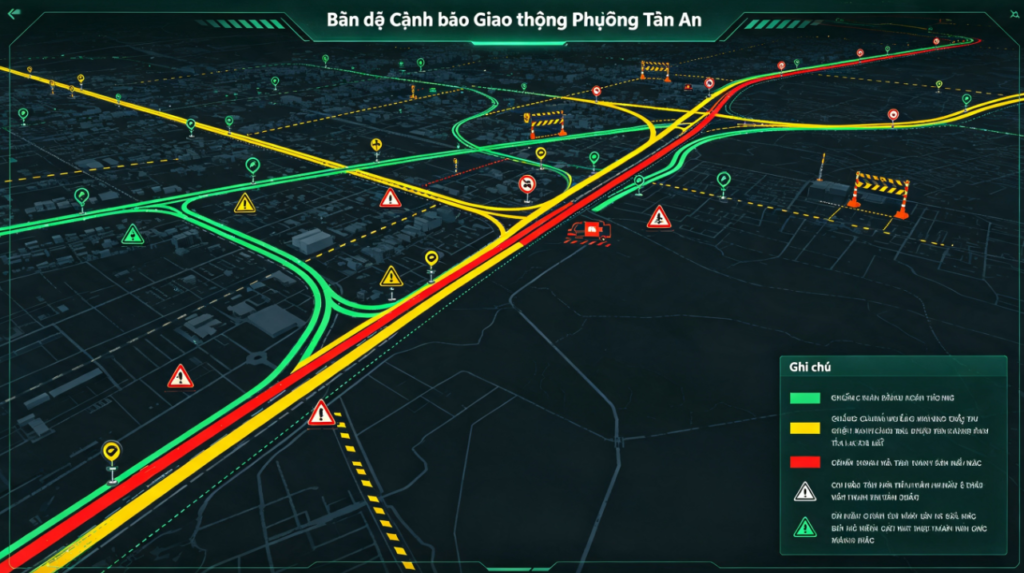 Xem bản đồ cảnh báo giao thông phường Tân An, TP. Buôn Ma Thuột, Đắk Lắk: Điểm nguy hiểm, đường sửa chữa, khu vực đông người, quy định đỗ xe cập nhật liên tục. An toàn mỗi chuyến đi!