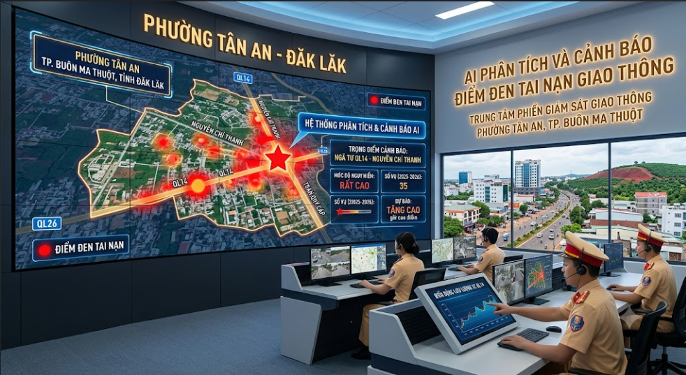 AI phân tích dữ liệu, xác định và cảnh báo điểm đen tai nạn giao thông thời gian thực. Xác định nguyên nhân, đề xuất giải pháp, giúp đi đường an toàn và giảm thiểu rủi ro!